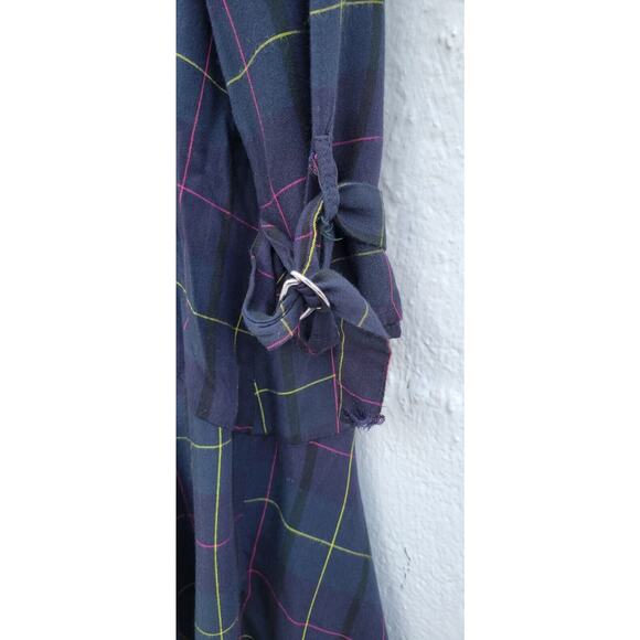 Zara Basic Plaid Mini Dress Oversized Preppy Size Med - Picture 6 of 6